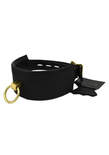 Bound Noir Nubuck Leather Collar with O Ring — image 10 of 18