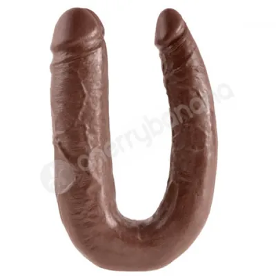 King Cock Brown U shaped Large Double Trouble Dildo