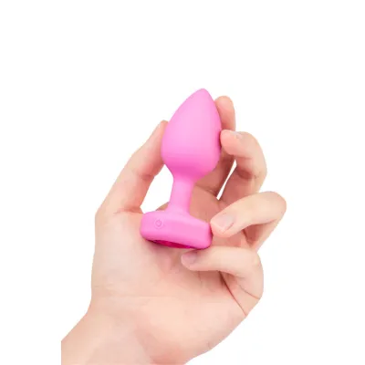 B Vibe Pink Heart 3 85 Small Vibrating Butt Plug