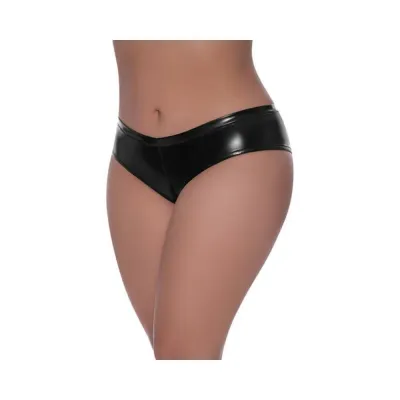 Women s Lingerie Magic Silk Hard Candy Low Rise Boyshort Black Queen Size