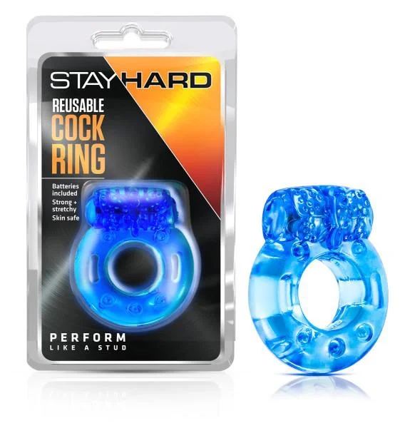 Reusable Vibrating C-Ring - Blue
