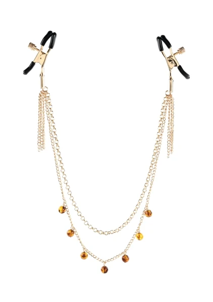 Amber Chain Nipple Clamps