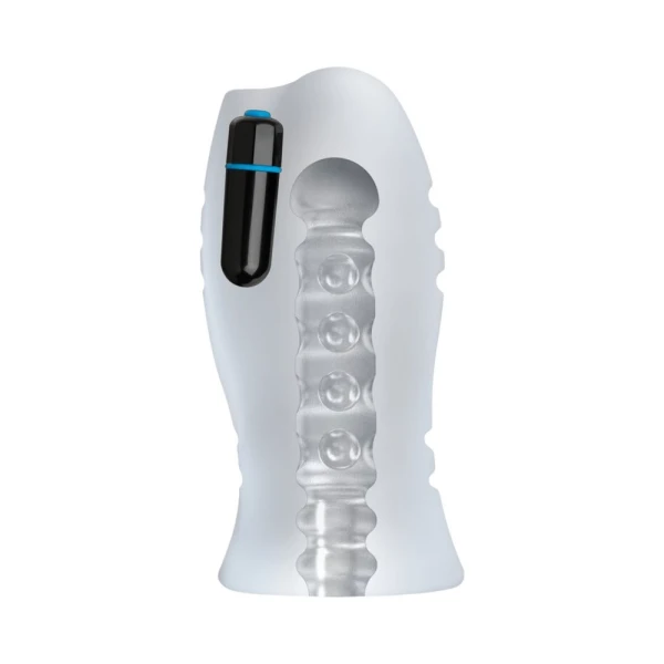 Optimale Vibrating Stroker - Massage Beads - Frost