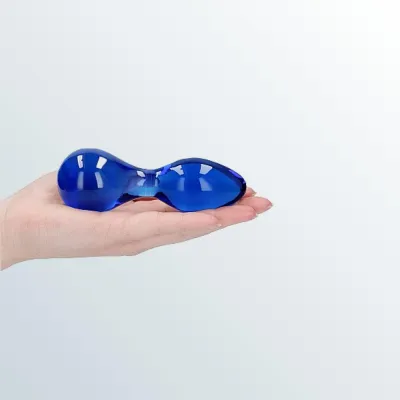 Chrystalino Seed Glass Butt Plug Blue