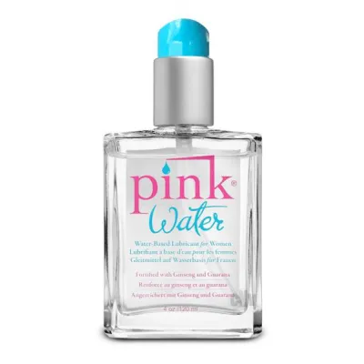 Pink Water Lubricant 4 ounces Glass Bottle with pump