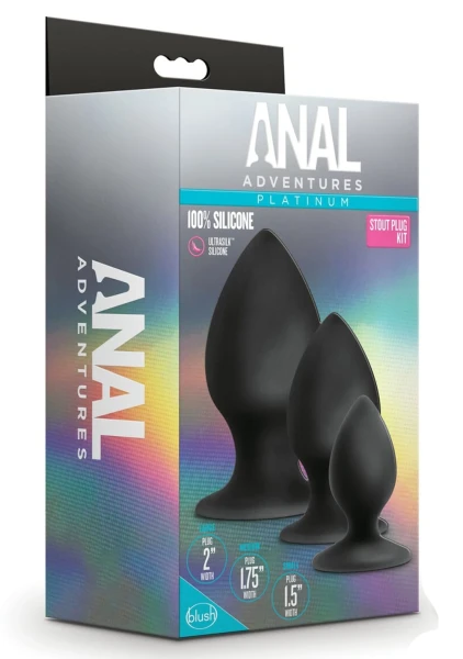 Anal Adventures Platinum Stout Plug Kit