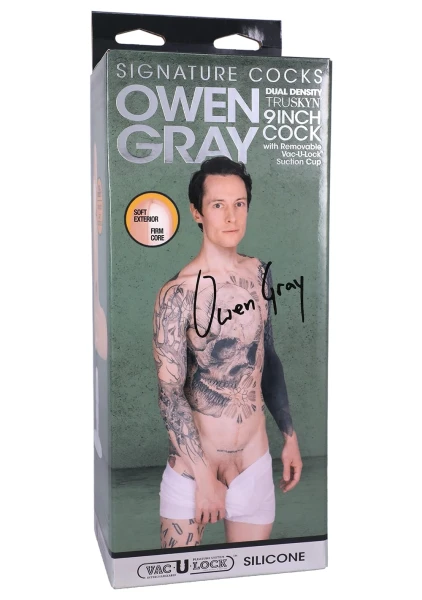 Signature Cocks Owen Gray 9 Inch Silicone Cock
