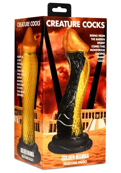 Creature Cocks - Golden Mamba Silicone Dildo