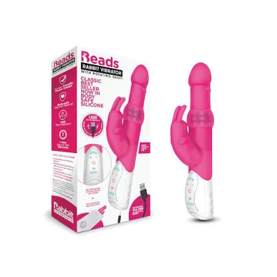 Rr Rechargeable Pleasure Beads Rabbit Hot Pink Pink
