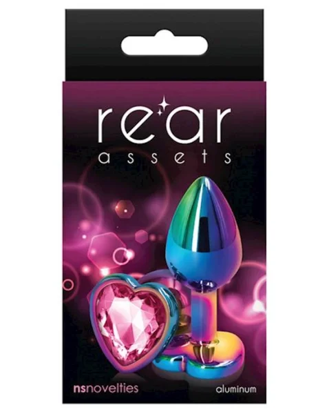 Rear Assets Heart Plug - 2.7 Inch - Pink - Small