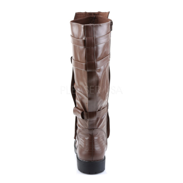 WALKER-130 - Super Hero Brown Pu Men's Knee Boot — image 4 of 4