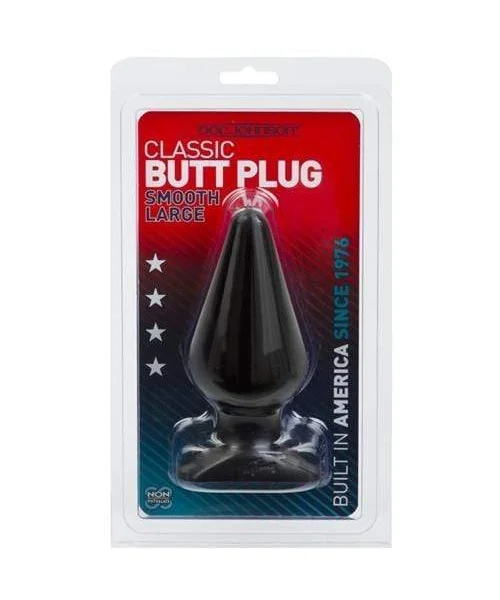 Classic Butt Plug - Smooth Large - Black