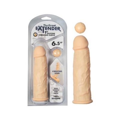 The Great Extender 1st Silicone Vibrating Sleeve 6 5in