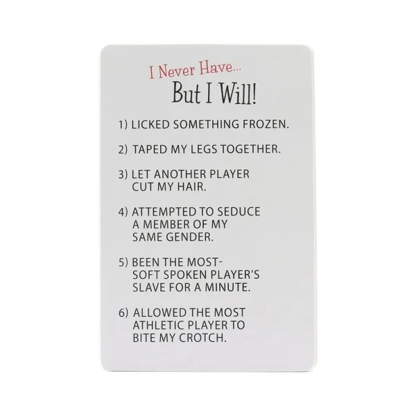 I Never Have But I Will Dares Adult Party Game