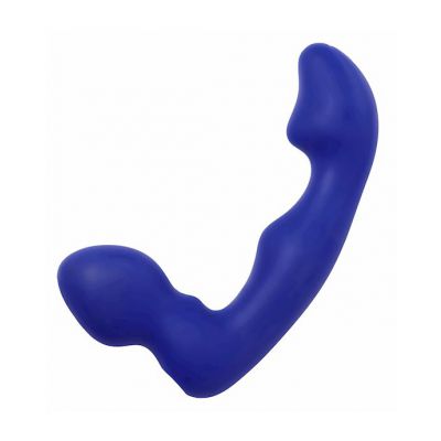 Silicone P spot Anal Dildo With Optional Vibration Blue