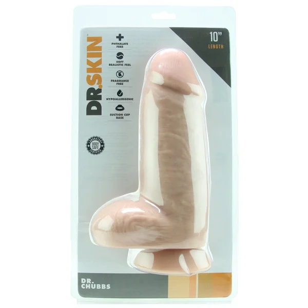 Dr. Skin Dr. Chubbs Dildo With Balls & Suction Cup by Blush - Vanilla