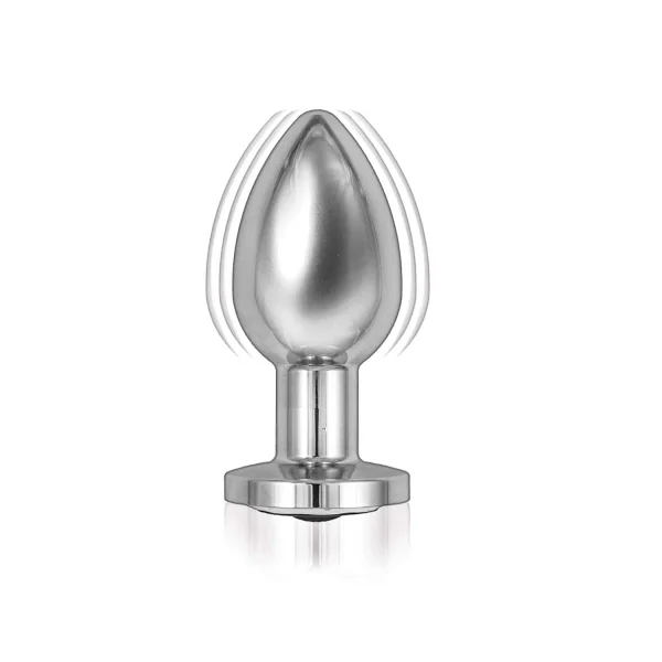 Ass-sation Remote Vibrating Metal Plug Silver