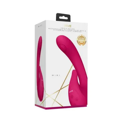 Vive Miki Rechargeable Pulse wave Flickering Silicone Vibrator Pink