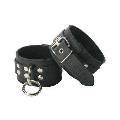Strict Leather Suede Lined Wrist Cuffs Black Wrist