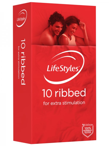 Lifestyles Ribbed Condoms x12