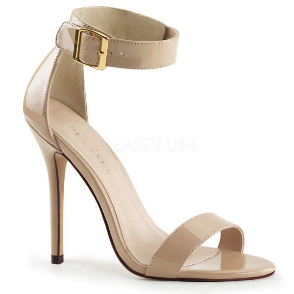 5 inches Heel, Closed Back Sandal W/ Buckled Ankle Strap