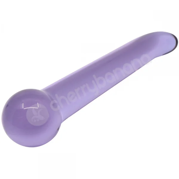 Crystal Pleasures Glass Purple Magic G-Spot Double Dildo