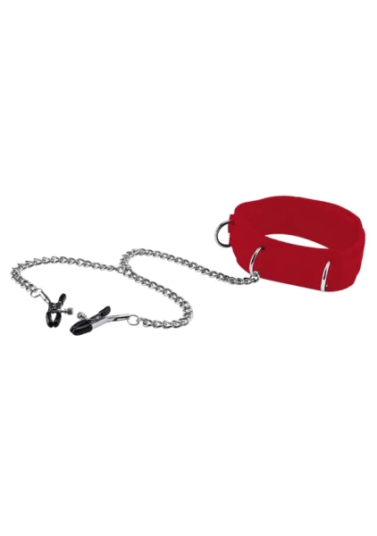 Ouch! Velcro Collar with Nipple Clamps