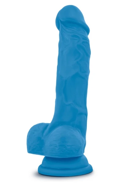 Neo - 7.5 Inch Dual Density Cock With Balls - Neon Pink