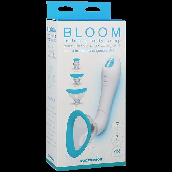 Bloom - Intimate Body Pump - Automatic - Vibrating - Rechargeable - Sky Blue/White