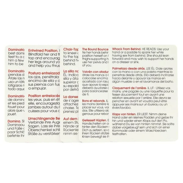50 Positions Of Bondage Sex Position Cards
