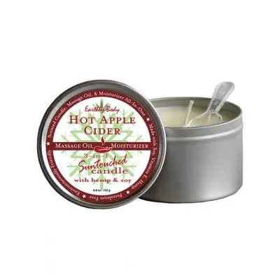 3 In 1 Suntouched Round Massage Oil Candle Hot Apple Cider 6 8 Ounce