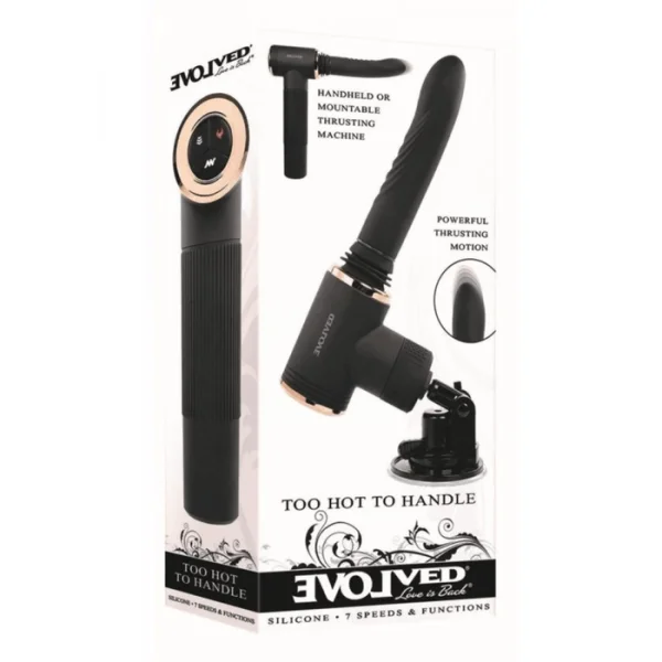Too Hot to Handle Silicone Thrusting Vibrator with Suction Cup