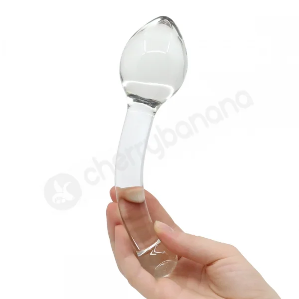 Crystal Pleasures Glass Smooth Slider Double Dildo Plug