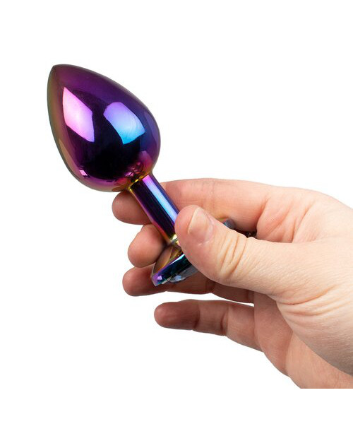 Bejewelled Rainbow Metal Jewelled Butt Plug – 3, 3.5 or 4 Inch — image 6 of 6