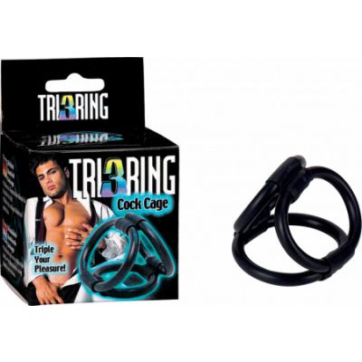 Tri 3 Ring Cock Balls Ring