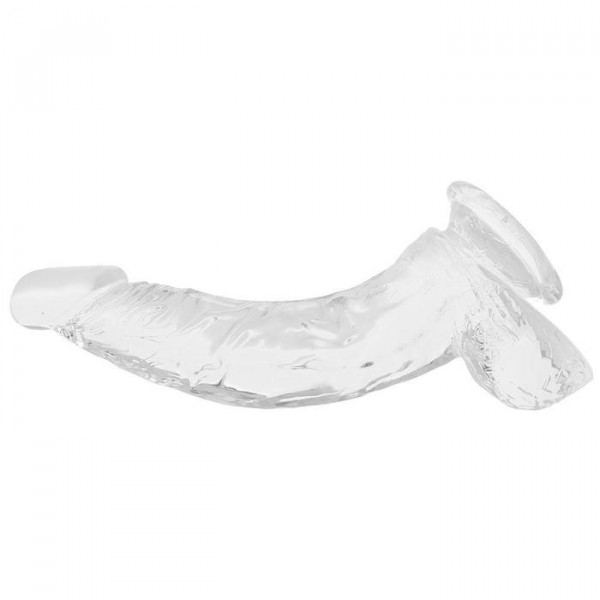7" Clear Suction Cup Dildo With Balls