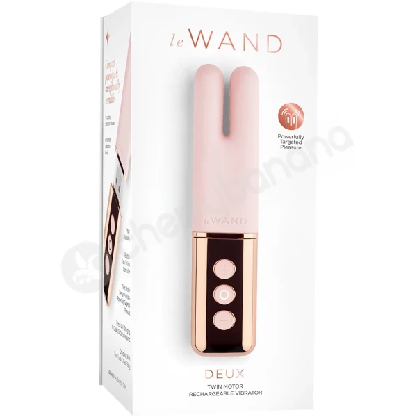 Le Wand Deux Rose Gold Chrome 15 Function Vibrating Stimulator