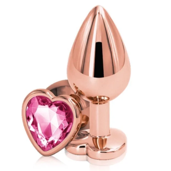 NS Novelties Rainbow Heart Jeweled Metal Butt Plug