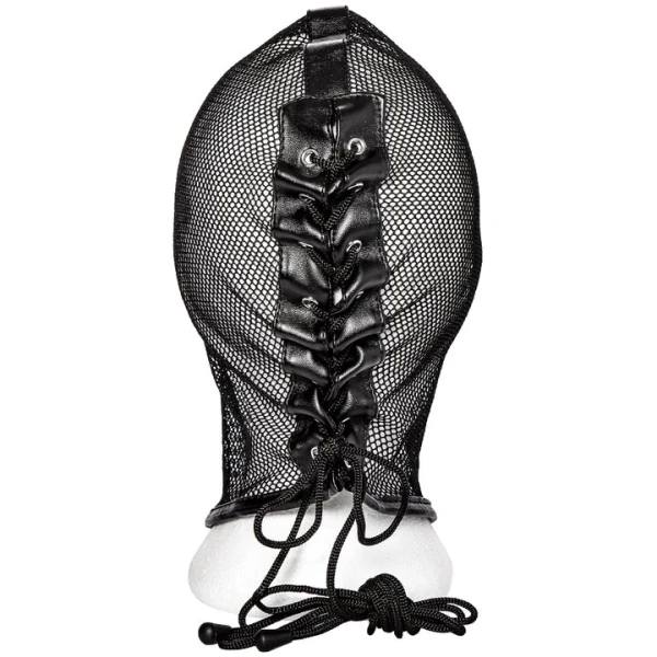 Bondage Edge Devious Seduction Fishnet Open Mouth Bondage Hood