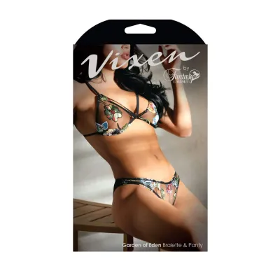 Garden of Eden Bralette and Panty Large Extra Large