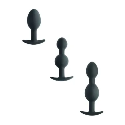 Kinki Double Roller Anal Trainer Set Black