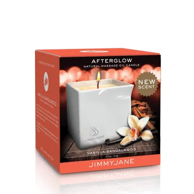 Jimmy Jane Massage Oil Candle in Ceramic Holder Vanilla Sandalwood