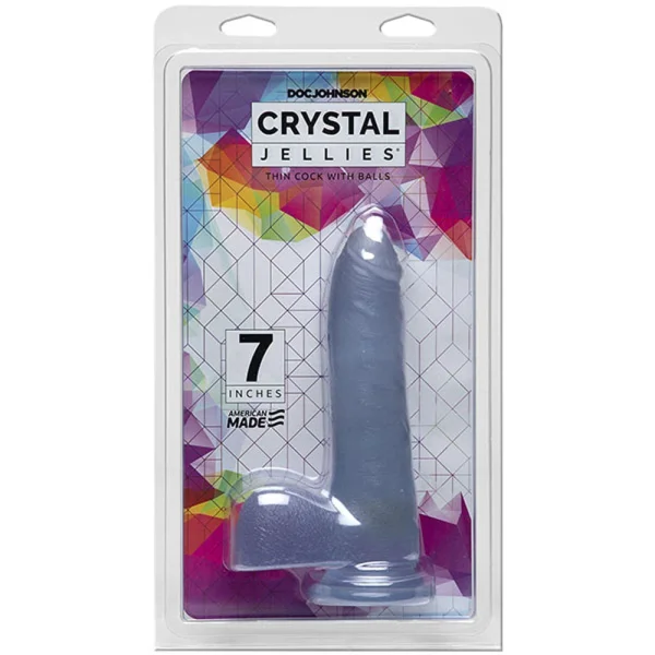 Crystal Jellies - 7 Inch Slim Cock With Balls