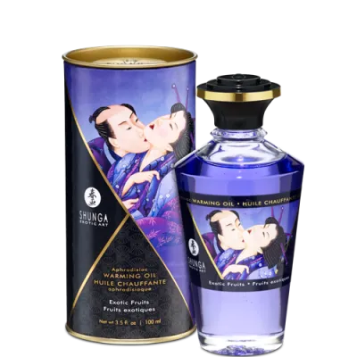 Shunga Warming Massage Oil Exotic Fruits 3 5 fluid ounces