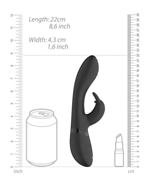 Cato - Pulse G-spot Rabbit  - Black - 8 Inch