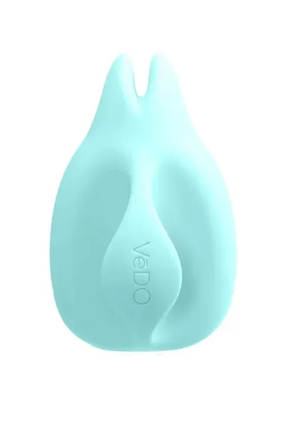 Huni Rechargeable Waterproof Silicone Lay-On Clitoral Vibrator by VeDO - Tease Me Turquoise