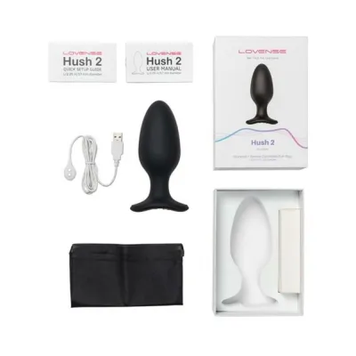Lovense Hush 2 Large App Controlled Rechargeable Vibrating Butt Plug 2 25 Inch