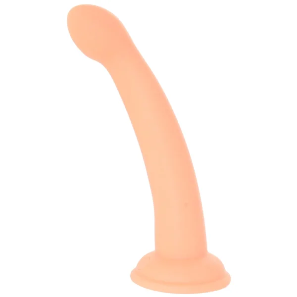 Dillio Platinum Secret Explorer Silicone 6" Suction Cup Dildo - Peach