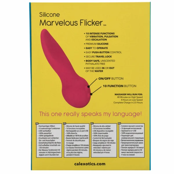 Mini Marvels Silicone Marvelous Flicker Vibrator by CalExotics