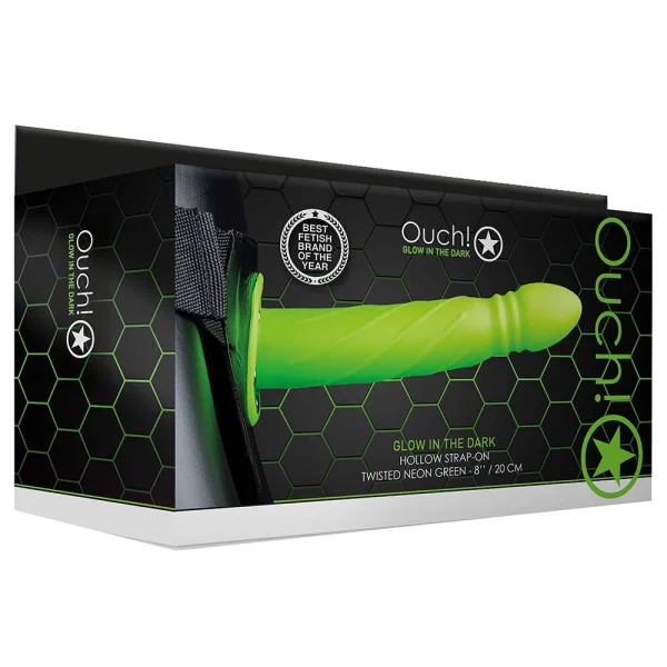 Ouch! Twisted 8 Inch Hollow Strap-On
